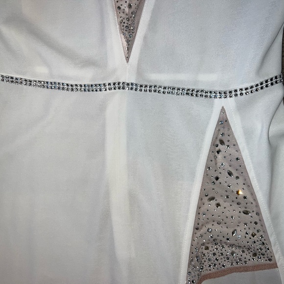 NWT White Crystal Formal Gown - Picture 12 of 13